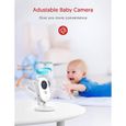 Victure Babyphone Caméra Moniteur bébé 3.2" LCD Couleur Vidéo Bébé Surveillance 2.4GHz Transmission, Vision Nocturne, Communication -1
