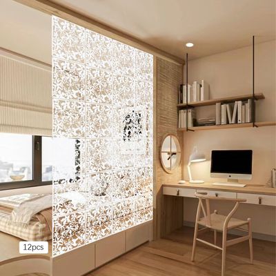 Paravents Muraux Papillons – Lot De 12 Panneaux Suspendus – Séparateur De Pièce, Décoration Chambre, Hôtel, Boutique – Noir