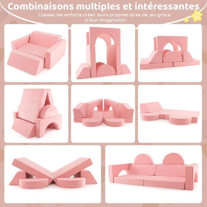 Canapé d'angle modulable 5 pièces avec pouf Fogler SKLUM Canapé d'angle modulable 5 pièces avec pouf Fogler SKLUM