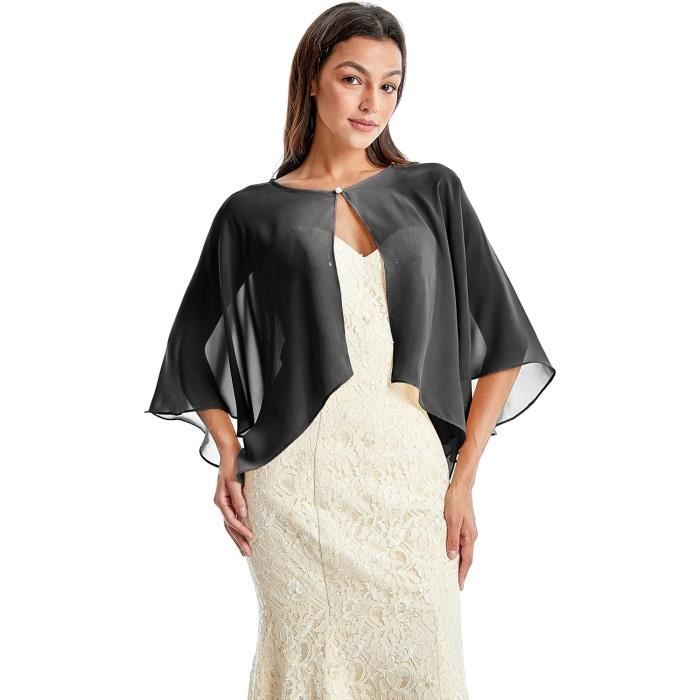 Ch le Et charpe Pour Femme Cape En Mousseline Transparente Pour