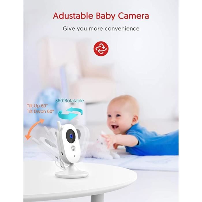 Victure Babyphone Vidéo Moniteur pour Bébé Caméra de Surveillance