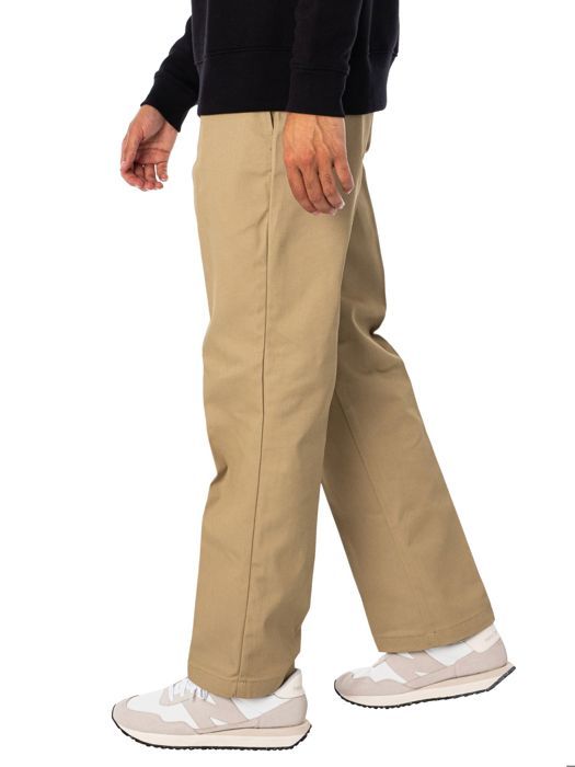 Pantalon de travail Dickies Beige Kaki 34 Homme Bouton et