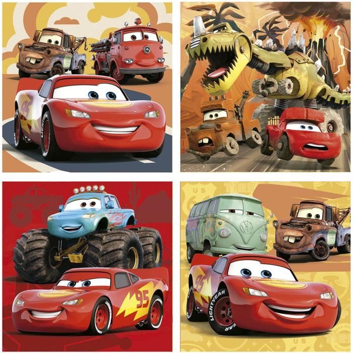 Puzzle progressif CARS - Malette de 4 puzzles - Educa® - 12-16-20-25 ...