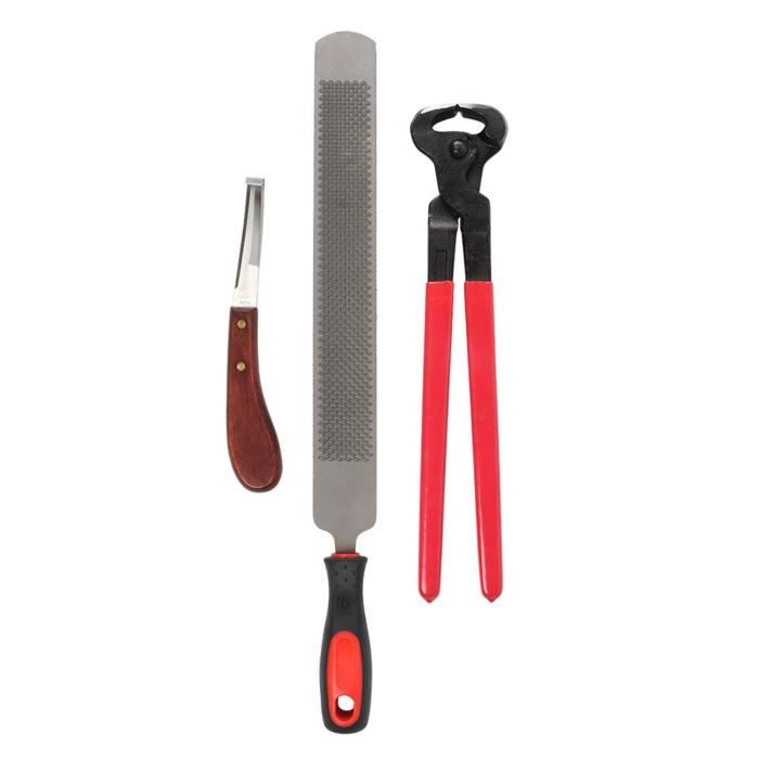 Kit De Maréchal-ferrant Tough 1 - 4 Pièces : Tenailles, Couteau, Râpe Et Manche
