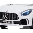 E-ROAD - Mercedes GT-R AMG 12V Roues gomme + Télécommande - Blanche-2