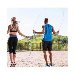 Corde à Sauter 2 Mètres Manches Bois - Blanc/violet, Sport, Légère 66g, Uxcell