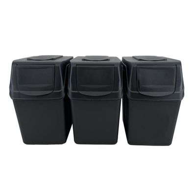 Prosperplast Jeu DE 3 SEAUX DE Recyclage d'une CAPACITÉ DE 75 litres DE Compartiment DE Couleur Grise Bacs Multicolore Prosperplast Jeu DE 3 SEAUX DE Recyclage d'une CAPACITÉ DE 75 litres DE Compartiment DE Couleur Grise Bacs Multicolore
