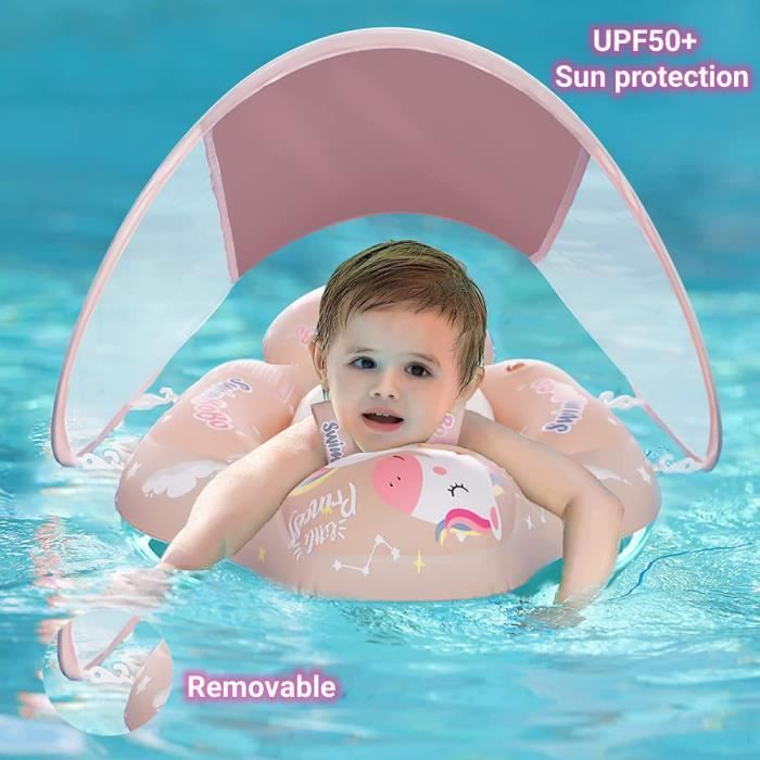 Leytn® Bouée Bébé gonflable avec parasol Anneau de Natation pour