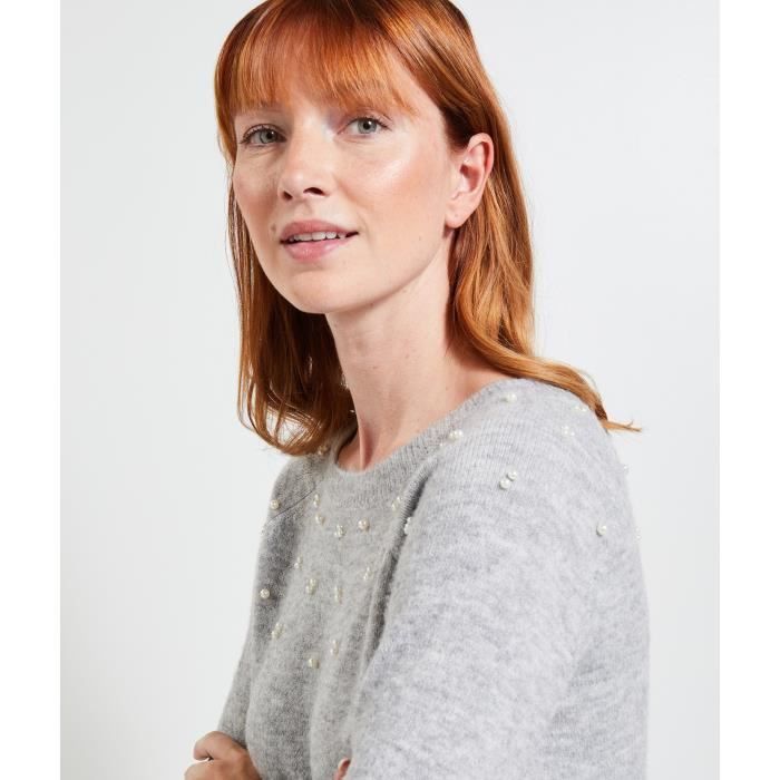 Robe pull perle femme discount