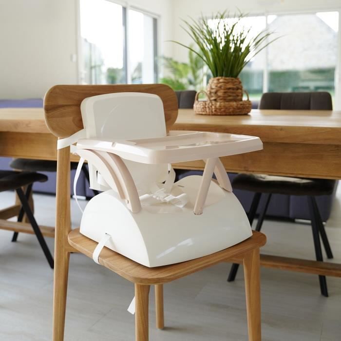 Petite Chaise Enfant Bois Lapin 1-6 Ans - Rehausseur Avec Dossier Amovible, Oreilles Mignonnes & Anti-Glisse