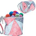 TMISHION sac de rangement de tricot Organisateur de sac fourre-tout de rangement de tricot vide pour le transport d'accessoires au-3