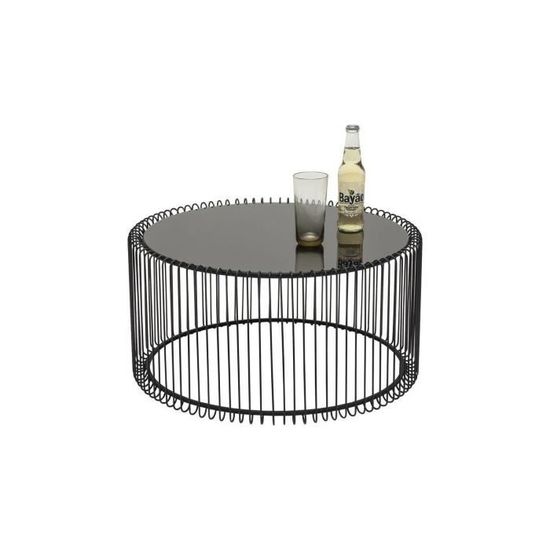 Table Basse Ronde Wire Noir 2 Set Kare Design Achat Vente