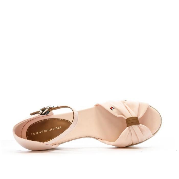 Sandale Rose Femme Tommy Hilfiger Wedge Blanc Cdiscount Chaussures