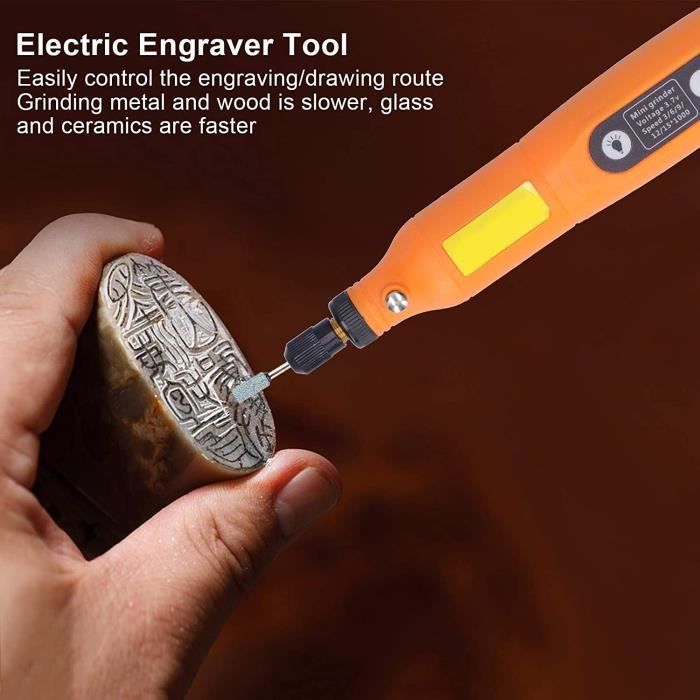 Mini stylo graveur électrique, Kit d'outils de gravure pour métal