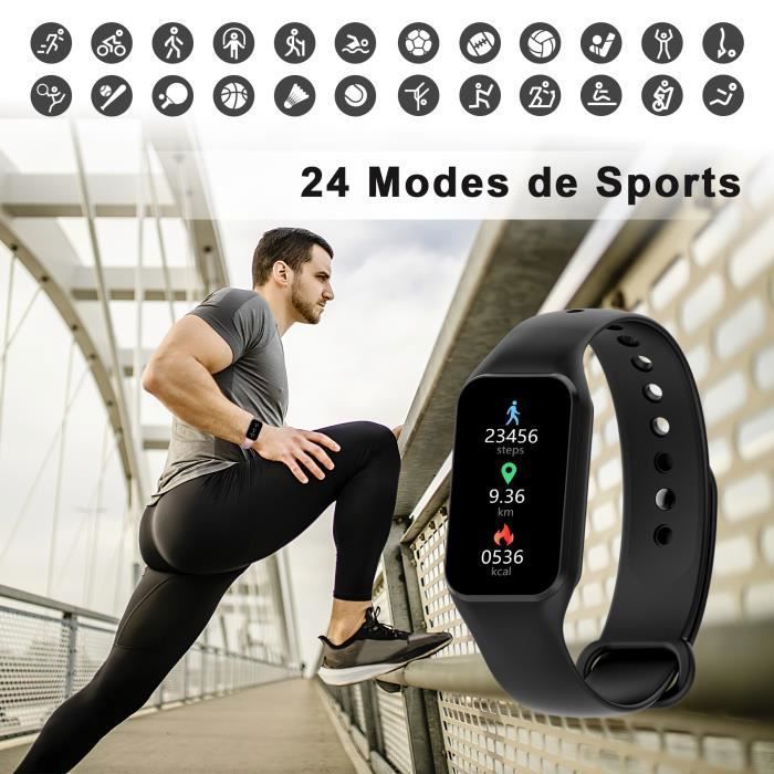 Blackview R1 Montre Connectée Femme Homme Bracelet Connecté Sport Fréquence  Cardiaque Fitness Tracker Android iOS Huawei Xiaomi Noir - Cdiscount  Téléphonie