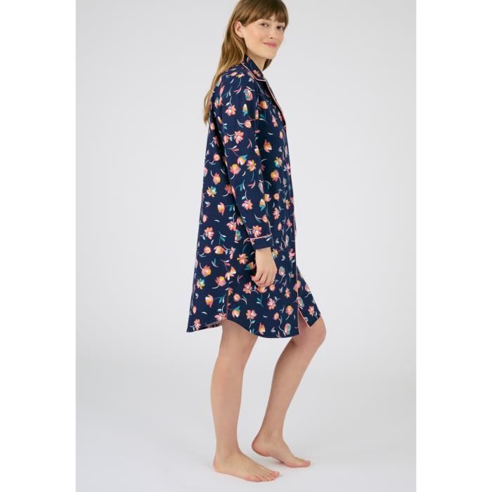 Chemise de top nuit flanelle damart