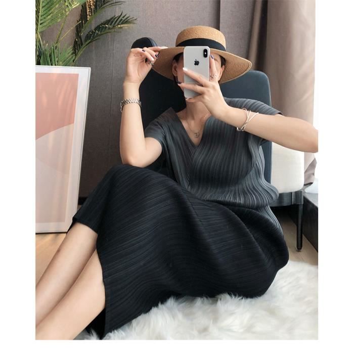 Jupe jupe pliss e longue et droite pour femmes mode cor enne