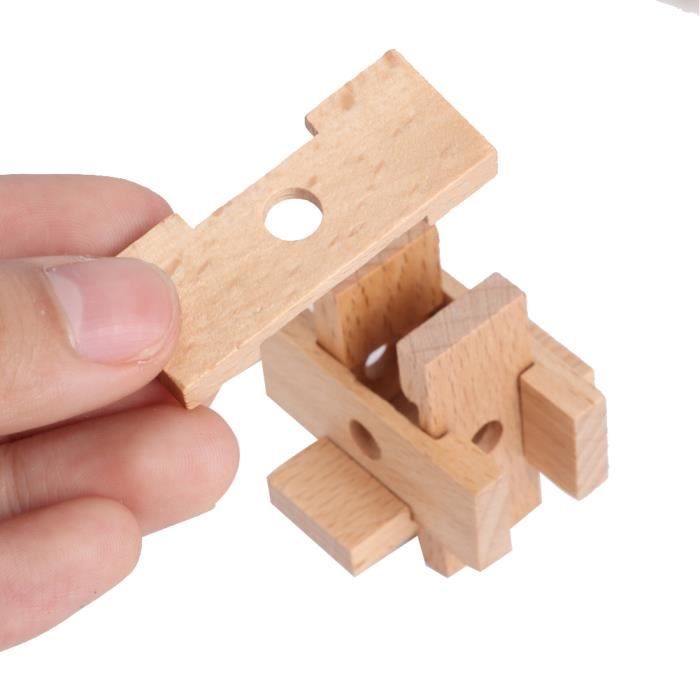 DMZK Puzzle Tetris 3D En Bois – Casse-tête Géométrique – Kong Mingsuo Luban – éducatif