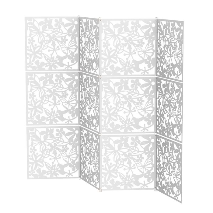 Paravents Muraux Papillons – Lot De 12 Panneaux Suspendus – Séparateur De Pièce, Décoration Chambre, Hôtel, Boutique – Noir