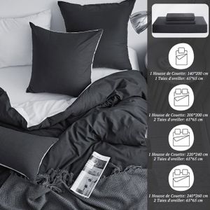 Dreamzie - Housse De Couette 260x240 Cm Avec 2 Taie Oreiller