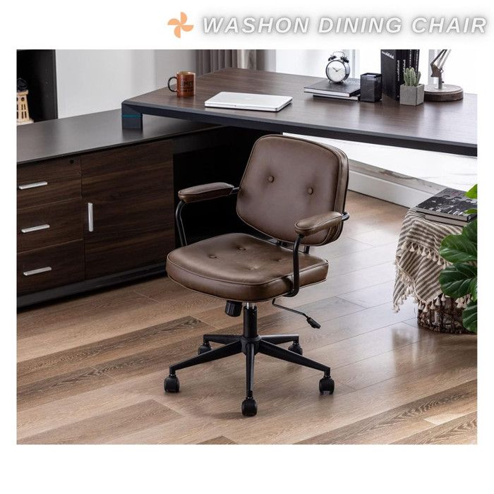 Chaise de bureau CANDOR Cuir PU Marron