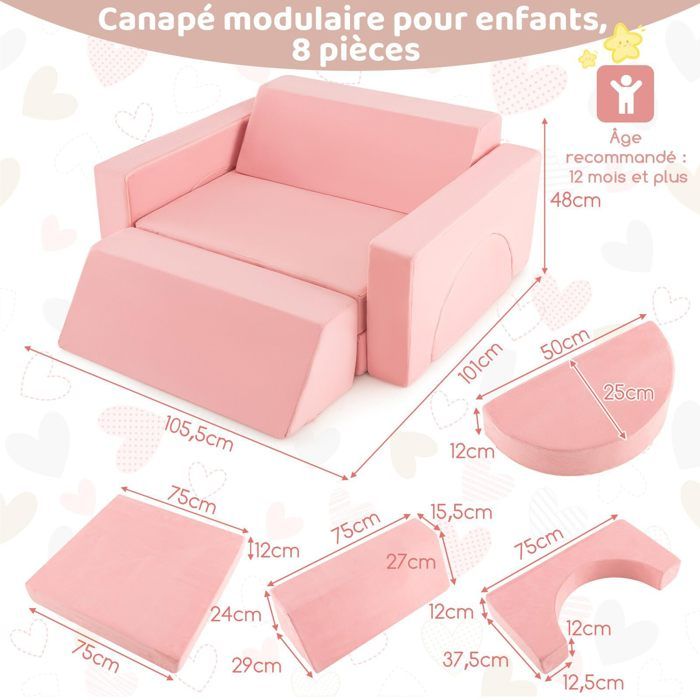 Canapé modulable 1 places en tissu bleu | Leroy Merlin Canapé modulable 1 places en tissu bleu | Leroy Merlin