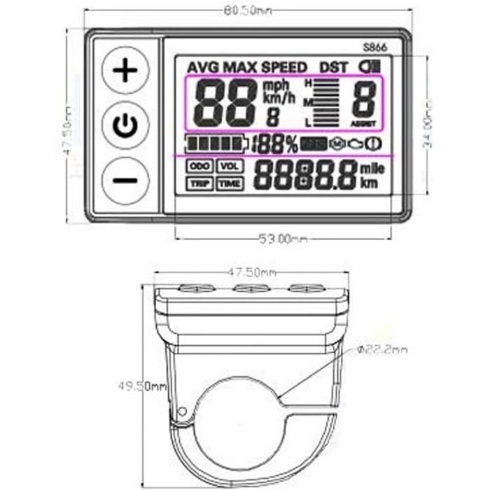Compteur Vélo 19 Fonctions - Ordinateur LCD Rétroéclairé, Étanche IP54, Capteur Vitesse