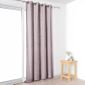 Rideau Aspect Velours Uni Rose 140 X 245 Cm