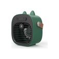 Ventilateur portable, climatiseur, 3 vitesses, rechargeable par USB, pour dortoir, camping, bureau, 7,36 pouces, vert, 4000 mAh