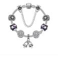 Bracelet Argent Pandora - Cloche Pendant Charms Femme - Oxyde de zirconium - Bijoux Femme-0
