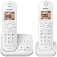 PANASONIC - KXTGC422FRW - Téléphone sans fil duo - Répondeur - Blocage appels - Mode Eco - 120 numéros - Blanc-0