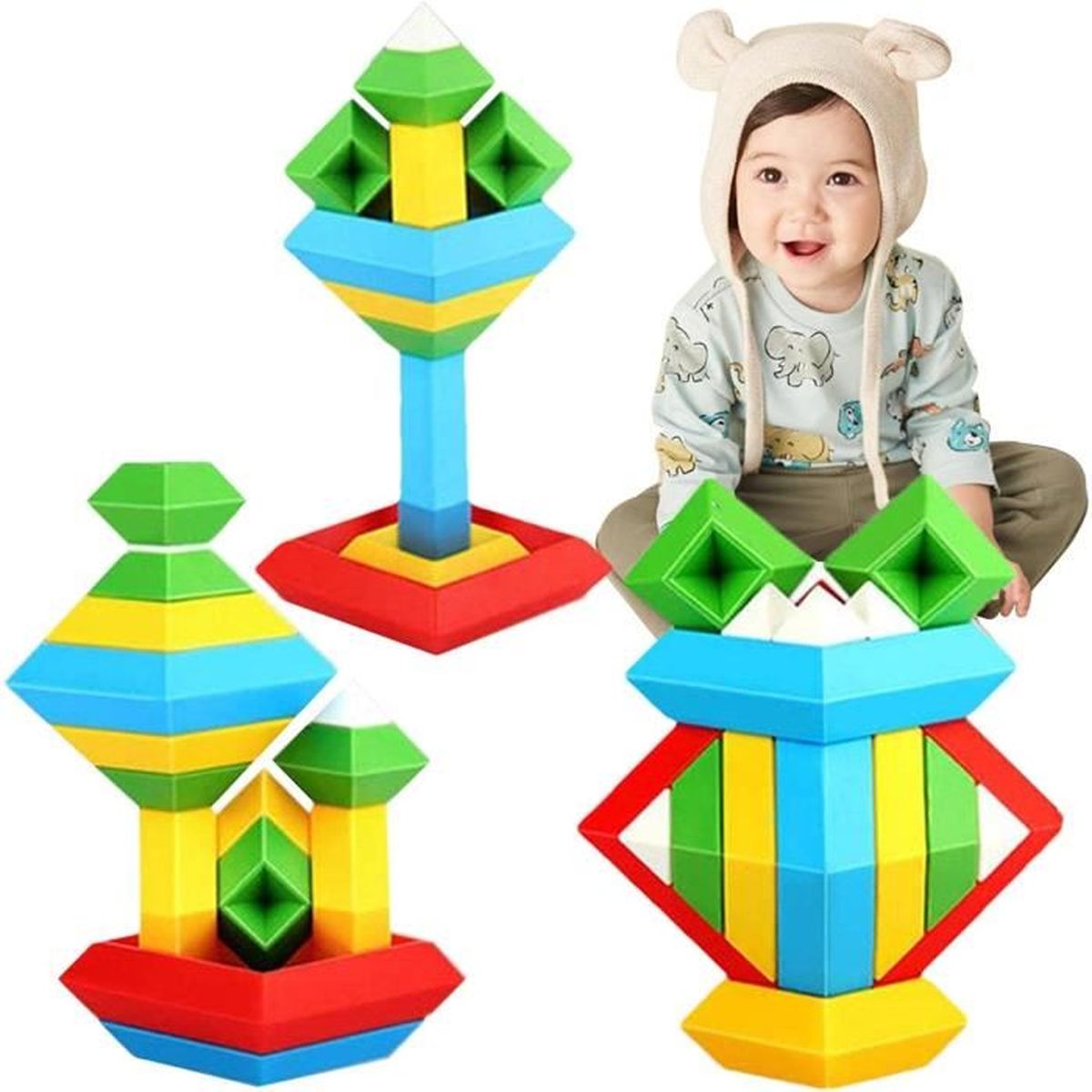 Mega Bloks, Blocs De Construction, Grand Sac De Construction Bleu, Couleurs Classiques, 60 Blocs