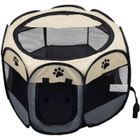 KEESIN Parc pour Chiot Chien Chat Pliable - 91 x 91 x 58cm - Enclos pour chien, chaton, chat, lapin, petits animaux - Gris
