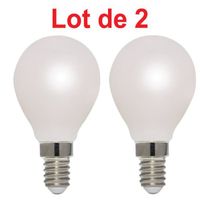 Lot de 2 Ampoules LED Filament Mini-sphérique MILKY 4W E14 400Lm 2700K bland neutre