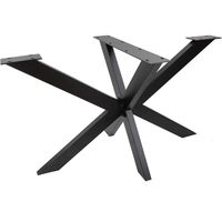 Pied de table SPIDER en acier noir 150x78x71 - Bc-elec