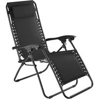 Chaise longue pliante Utoopie - Noir - Réglable - Confortable et design