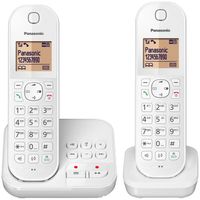 PANASONIC - KXTGC422FRW - Téléphone sans fil duo - Répondeur - Blocage appels - Mode Eco - 120 numéros - Blanc