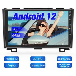 AUTORADIO Junsun Autoradio Android 13 2Go+64Go pour Honda CRV (2007-2011) 9''écran Tactile Carplay Android Auto RDS GPS WiFi