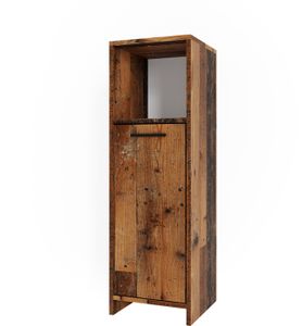 MEUBLE BAS COMMODE SDB Vicco meuble de rangement de salle de bain Kiko, Chêne rustique, 30 x 95 cm