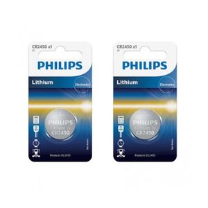 PILES 2 piles Philips CR2450 - 