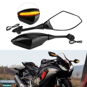 KKmoon Paire de R/étroviseur Moto Universel avec LED Tour Signal Lumineux
