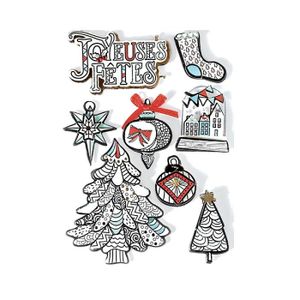 STICKERS Loisirs Creatifs - Stickers Decorations Adhesives 3D - Noel Hiver Blanc