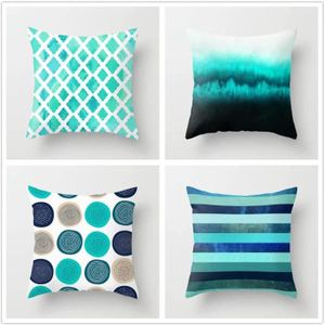 Rond Bleu Clair Rose Housse De Coussin Uniquement Rond Bleu Clair Rose Housse De Coussin Uniquement