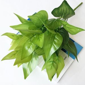 FLEUR ARTIFICIELLE Décoration florale,Fourchette plantes artificielles Eucalyptus herbe plastique fougères feuilles vertes faux fleur plante - Type 1