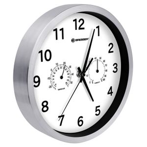 noir Bresser MyTime Horloge murale m/ét/éo Jumbo LCD