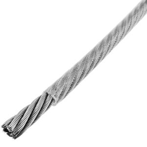 SET 15m cable 6mm acier inox cordage torons: 7x7 + 6 serre-câbles étrie + 2  tendeur oeil-crochet M6 - beaucoup de tailles disponible