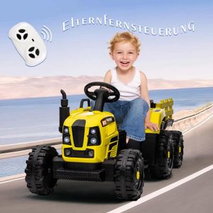 VOITURE ELECTRIQUE ENFANT Conduire un tracteur avec remorque, jouet tracteur
