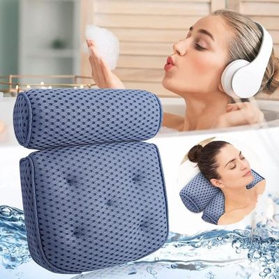 Coussin De Bain Adulte Lnvocn Coussin Baignoire, Oreiller De Baignoire 4d Coussin De Bain Air Mesh Avec 6 Ventouses Antidérapant Et Puissantes Oreiller De Bain Ergonomique Coussin Bain
