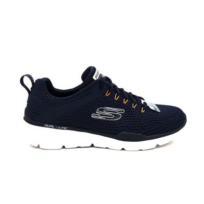 Sneakers SKECHERS EQUALIZER 3.0 Mixte Lacets Textile Bleu Blu Cdiscount Chaussures