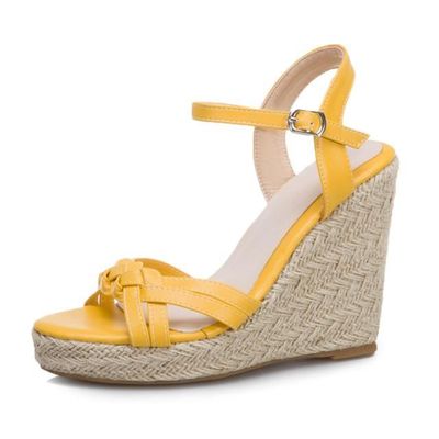 chaussure compensee jaune